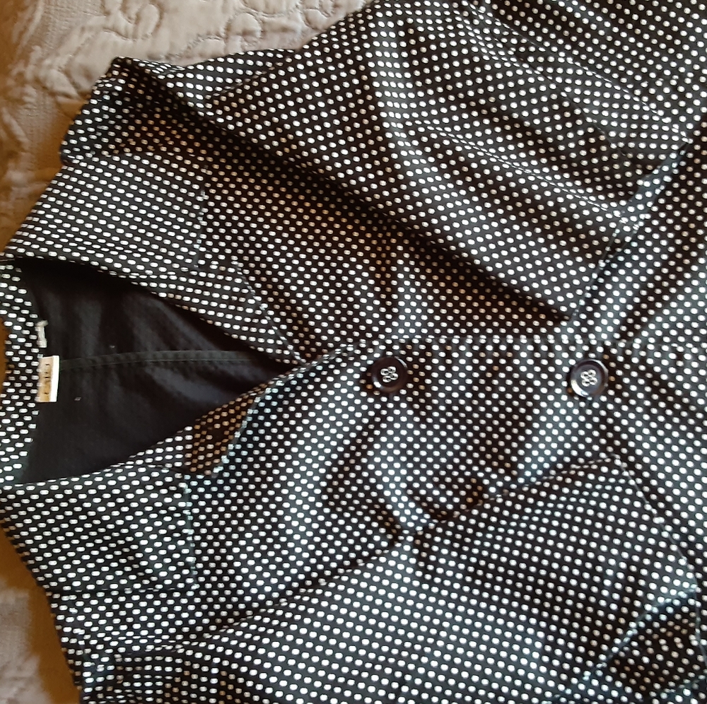 Cato black & white polka dot blazer 18w